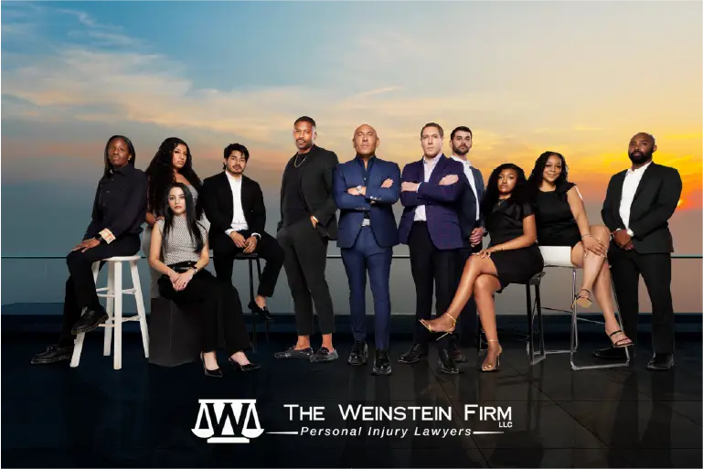 The car accident lawyers at The Weinstein Firm that were awarded a 5.0 for communication by Martindale-Hubbell. 