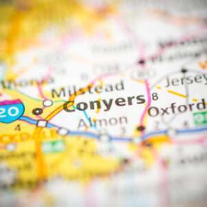 conyers gerogia on a map