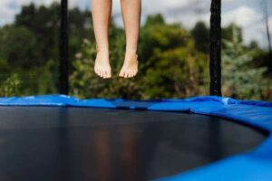 You can sue a neighbor after a trampoline accident.