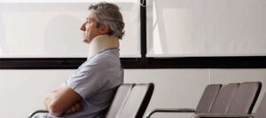 Picture of a person at hospital after a whiplash injury