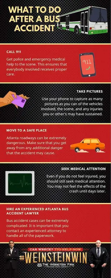 Atlanta Bus Accident Infographic - steps to take in atlanta bus accidents