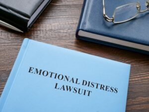 Emotional Distress Lawsuit Book Concept - Impact Rule
