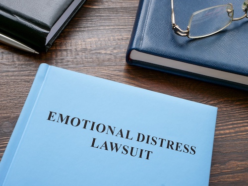 Emotional Distress Lawsuit Book Concept - Impact Rule