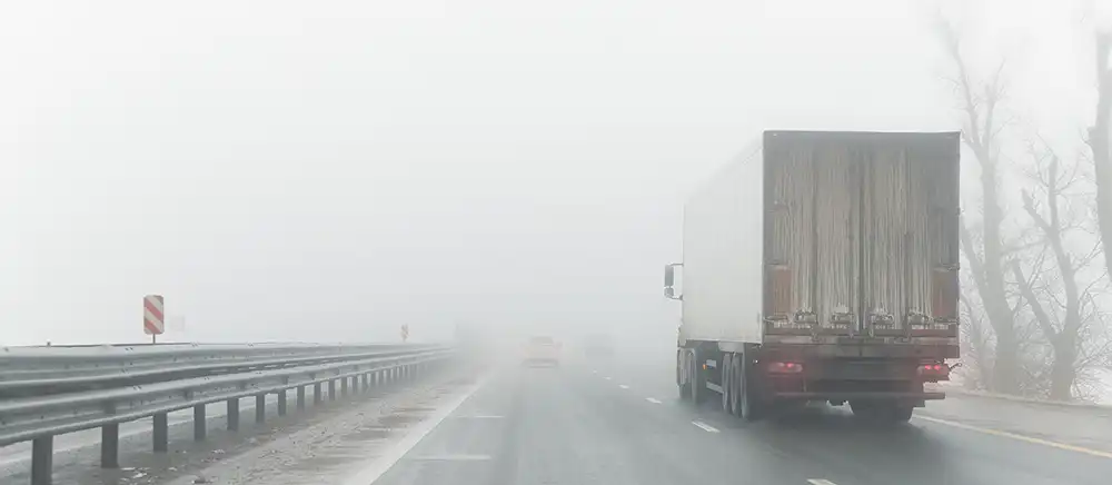 truck driving in the frog