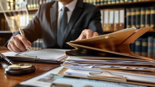 Attorney preparing truck accident settlement negotiation demand package